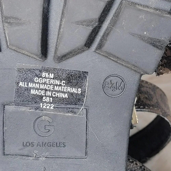 G by GUESS Womens 8.5 Platform 90s 2000s Brown Lug Chunky Sandal Retro Preppy - Picture 12 of 12